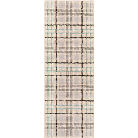 Image of Surya City Cottage Aqua, Black, Beige, Khaki, Light Gray, Taupe Rugs CIT-2364