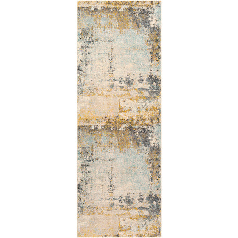 Image of Surya City Modern Mustard, Aqua, Beige, Khaki, Taupe, Black Rugs CIT-2378