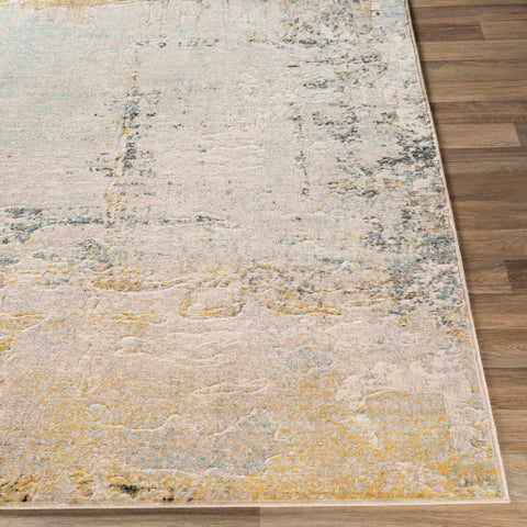 Image of Surya City Modern Mustard, Aqua, Beige, Khaki, Taupe, Black Rugs CIT-2378