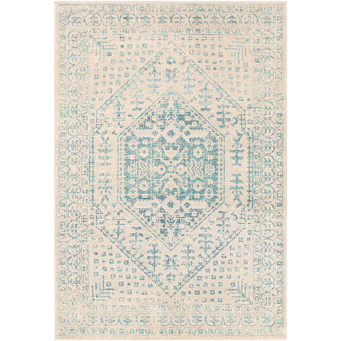 Image of Surya City Traditional Aqua, Charcoal, Beige, Khaki, Light Gray Rugs CIT-2380