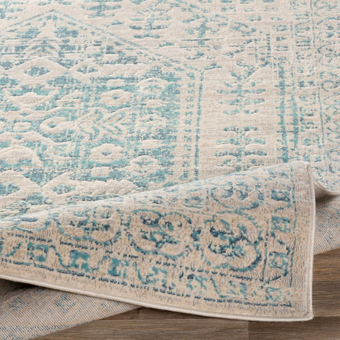 Image of Surya City Traditional Aqua, Charcoal, Beige, Khaki, Light Gray Rugs CIT-2380