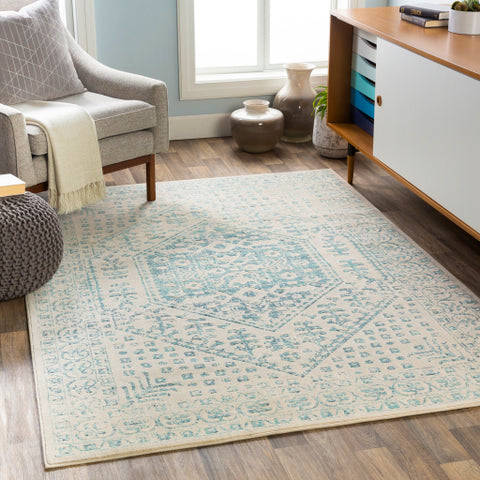 Image of Surya City Traditional Aqua, Charcoal, Beige, Khaki, Light Gray Rugs CIT-2380