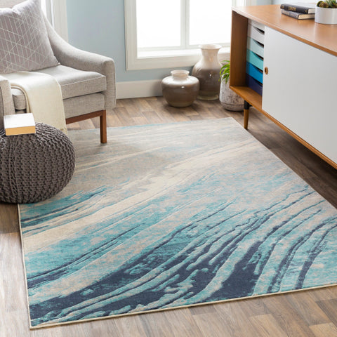 Image of Surya City Modern Aqua, Light Gray, Taupe, Beige, Khaki Rugs CIT-2389