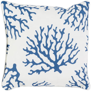 Surya Coral Indoor / Outdoor Navy, Ivory Pillow Cover CO-001-Wanderlust Rugs