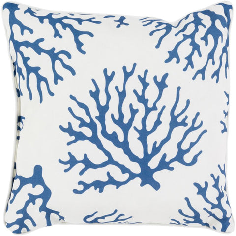 Image of Surya Coral Indoor / Outdoor Navy, Ivory Pillow Cover CO-001-Wanderlust Rugs