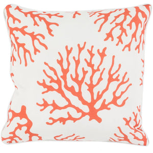 Surya Coral Indoor / Outdoor Burnt Orange, Ivory Pillow Cover CO-004-Wanderlust Rugs