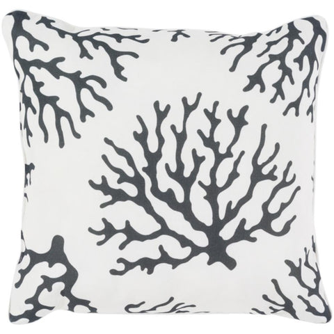 Surya Coral Indoor / Outdoor Black, Ivory Pillow Cover CO-007-Wanderlust Rugs