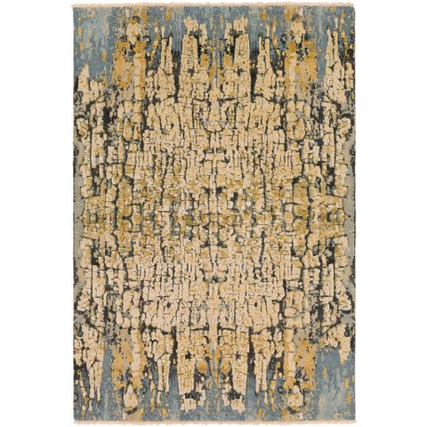 Image of Surya Colaba Modern Bright Blue, Sky Blue, Khaki, Olive, Dark Green Rugs COA-2000