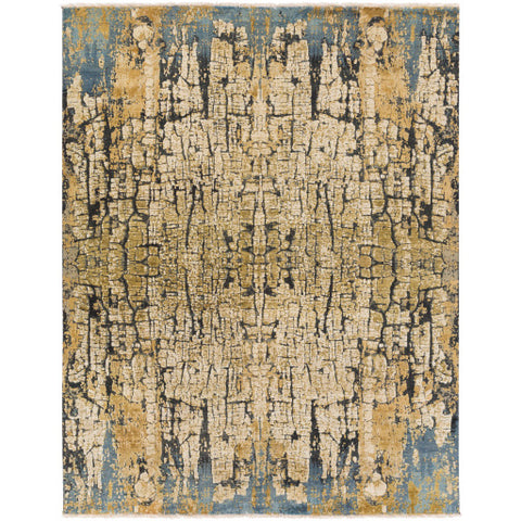 Image of Surya Colaba Modern Bright Blue, Sky Blue, Khaki, Olive, Dark Green Rugs COA-2000