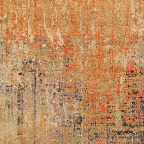 Image of Surya Colaba Modern Burnt Orange, Rust, Medium Gray, Charcoal, Wheat, Black, Cream Rugs COA-2005