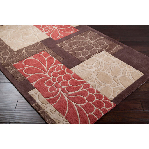 Surya Cosmopolitan Modern Burnt Orange, Dark Brown, Khaki, Tan Rugs COS-8889