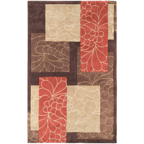 Image of Surya Cosmopolitan Modern Burnt Orange, Dark Brown, Khaki, Tan Rugs COS-8889