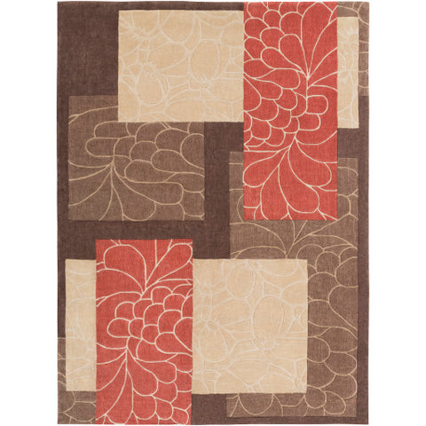 Image of Surya Cosmopolitan Modern Burnt Orange, Dark Brown, Khaki, Tan Rugs COS-8889