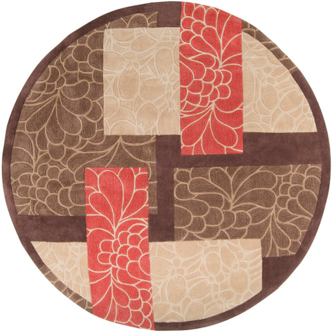 Image of Surya Cosmopolitan Modern Burnt Orange, Dark Brown, Khaki, Tan Rugs COS-8889