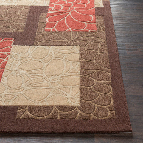 Image of Surya Cosmopolitan Modern Burnt Orange, Dark Brown, Khaki, Tan Rugs COS-8889