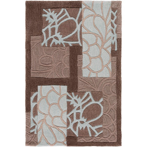 Surya Cosmopolitan Modern Sky Blue, Taupe, Dark Brown, Camel Rugs COS-8890