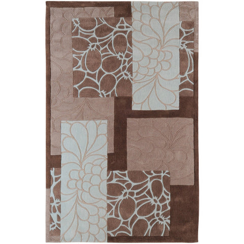 Image of Surya Cosmopolitan Modern Sky Blue, Taupe, Dark Brown, Camel Rugs COS-8890