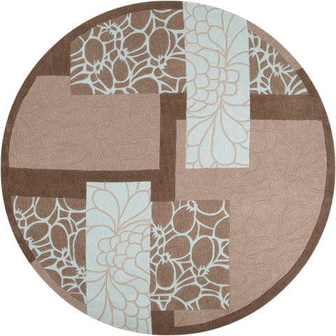 Image of Surya Cosmopolitan Modern Sky Blue, Taupe, Dark Brown, Camel Rugs COS-8890