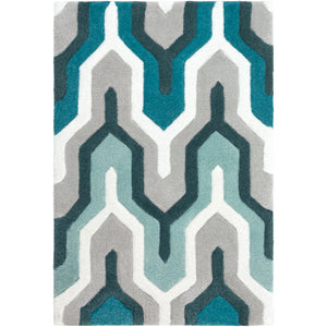 Surya Cosmopolitan Modern Teal, Medium Gray, Sea Foam, Mint Rugs COS-9175