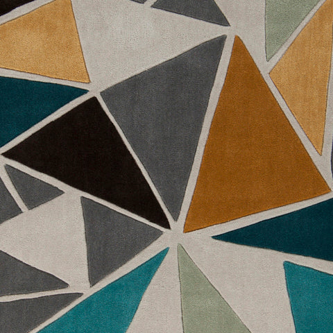 Image of Surya Cosmopolitan Modern Beige, Burnt Orange, Medium Gray, Dark Brown, Saffron, Emerald, Teal, Moss Rugs COS-9199