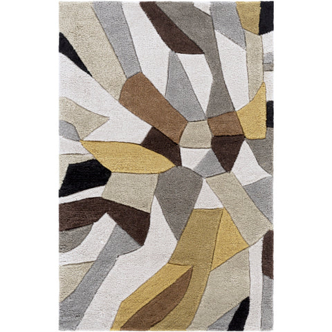 Image of Surya Cosmopolitan Modern Tan, Ivory, Black, Charcoal Rugs COS-9200