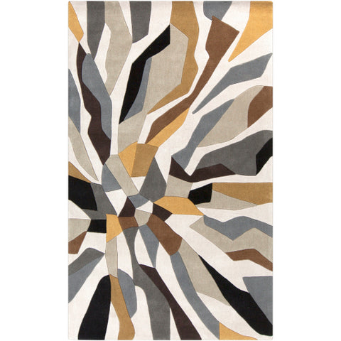 Image of Surya Cosmopolitan Modern Tan, Ivory, Black, Charcoal Rugs COS-9200