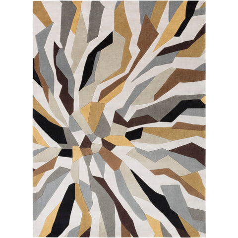 Image of Surya Cosmopolitan Modern Tan, Ivory, Black, Charcoal Rugs COS-9200