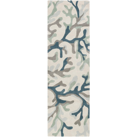 Image of Surya Cosmopolitan Coastal Dark Blue, Medium Gray, Sea Foam, Light Gray, Ivory Rugs COS-9262