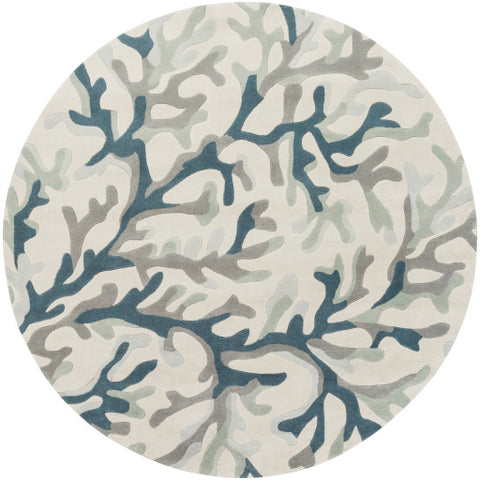 Image of Surya Cosmopolitan Coastal Dark Blue, Medium Gray, Sea Foam, Light Gray, Ivory Rugs COS-9262