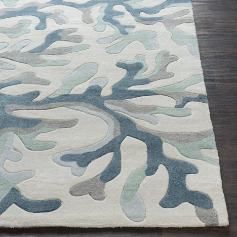 Image of Surya Cosmopolitan Coastal Dark Blue, Medium Gray, Sea Foam, Light Gray, Ivory Rugs COS-9262