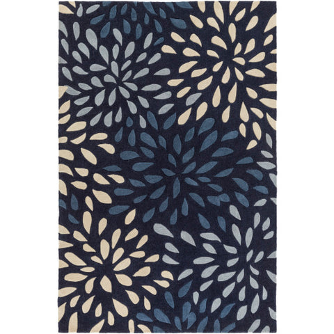 Image of Surya Cosmopolitan Modern Navy, Dark Blue, Light Gray, Khaki Rugs COS-9265