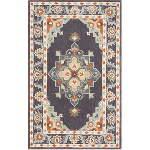 Surya Cosmopolitan Traditional Charcoal, Sage, Cream, Camel, Wheat, Dark Green Rugs COS-9307