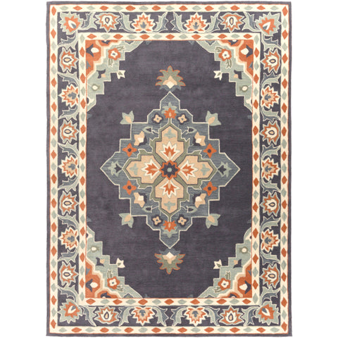 Image of Surya Cosmopolitan Traditional Charcoal, Sage, Cream, Camel, Wheat, Dark Green Rugs COS-9307