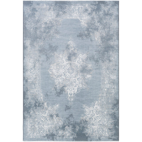 Image of Surya Contempo Traditional Denim, Pale Blue, Light Gray, Medium Gray, Ivory Rugs CPO-3730