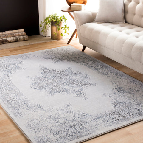 Image of Surya Contempo Traditional Denim, Medium Gray, Light Gray, Ivory Rugs CPO-3731