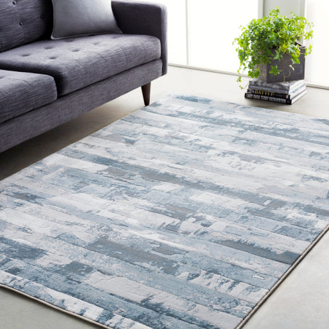 Image of Surya Contempo Modern Denim, Light Gray, Ivory, Medium Gray Rugs CPO-3737