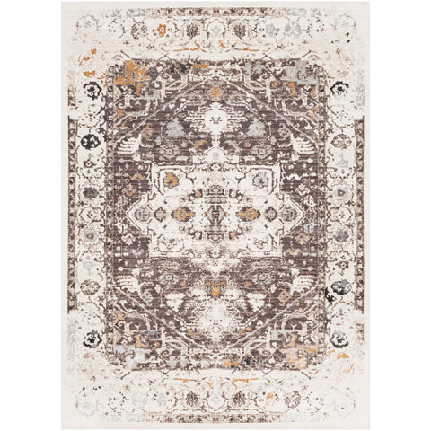 Image of Surya Crescendo Traditional Dark Brown, Charcoal, Khaki, Silver Gray, Camel, Beige Rugs CRC-1010