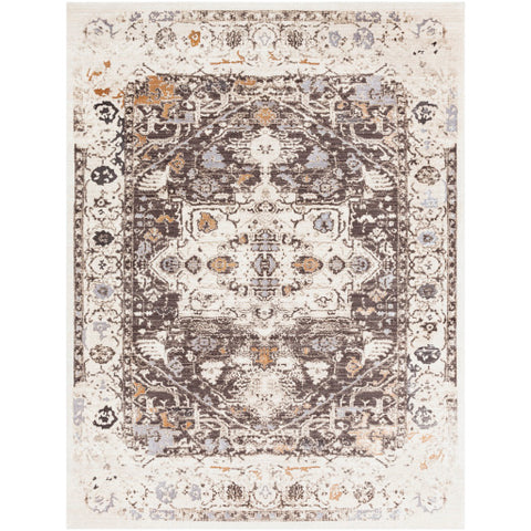 Image of Surya Crescendo Traditional Dark Brown, Charcoal, Khaki, Silver Gray, Camel, Beige Rugs CRC-1010