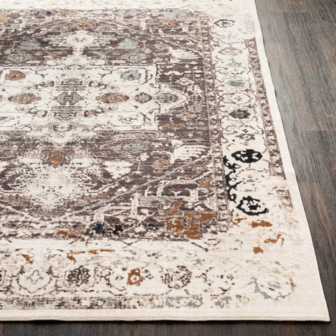 Image of Surya Crescendo Traditional Dark Brown, Charcoal, Khaki, Silver Gray, Camel, Beige Rugs CRC-1010