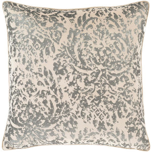 Surya Carrisa Updated Traditional Cream, Khaki, Metallic - Silver Pillow Cover CRI-002-Wanderlust Rugs