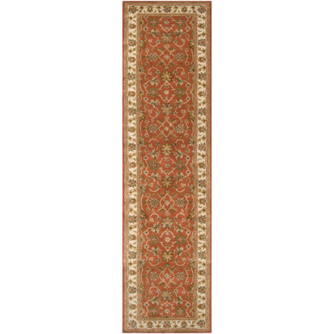 Image of Surya Crowne Traditional Camel, Khaki, Tan, Dark Brown, Charcoal, Dark Red Rugs CRN-6002