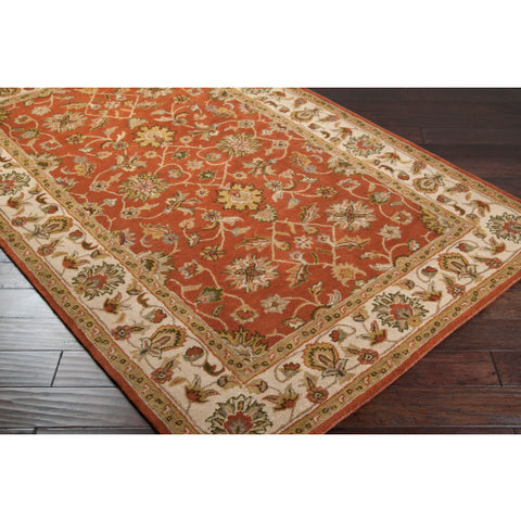 Image of Surya Crowne Traditional Camel, Khaki, Tan, Dark Brown, Charcoal, Dark Red Rugs CRN-6002