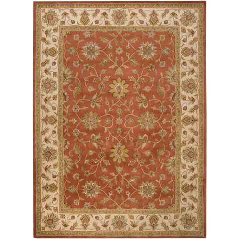 Image of Surya Crowne Traditional Camel, Khaki, Tan, Dark Brown, Charcoal, Dark Red Rugs CRN-6002