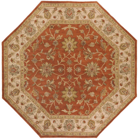 Image of Surya Crowne Traditional Camel, Khaki, Tan, Dark Brown, Charcoal, Dark Red Rugs CRN-6002