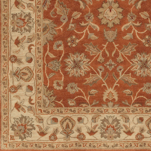 Image of Surya Crowne Traditional Camel, Khaki, Tan, Dark Brown, Charcoal, Dark Red Rugs CRN-6002