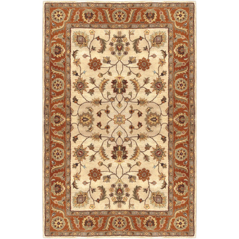 Image of Surya Crowne Traditional Beige, Camel, Dark Brown, Black, Khaki, Dark Red, Medium Gray, Wheat, Taupe Rugs CRN-6004