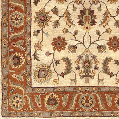 Image of Surya Crowne Traditional Beige, Camel, Dark Brown, Black, Khaki, Dark Red, Medium Gray, Wheat, Taupe Rugs CRN-6004