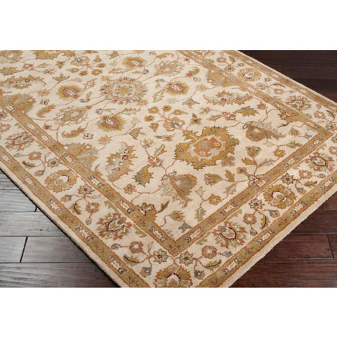 Image of Surya Crowne Traditional Beige, Camel, Wheat, Dark Red, Dark Brown, Olive, Taupe, Charcoal, Light Gray Rugs CRN-6011