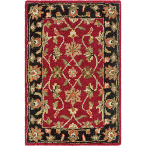 Image of Surya Crowne Traditional Garnet, Black, Camel, Khaki, Clay, Charcoal, Dark Brown, Tan, Moss, Taupe Rugs CRN-6013