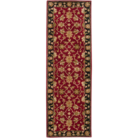 Image of Surya Crowne Traditional Garnet, Black, Camel, Khaki, Clay, Charcoal, Dark Brown, Tan, Moss, Taupe Rugs CRN-6013